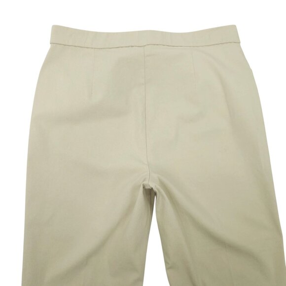 Sue Graver Pull On Crop Pants Womens 10 Mid Rise Stretch Waist Slash Pockets - Picture 13 of 14